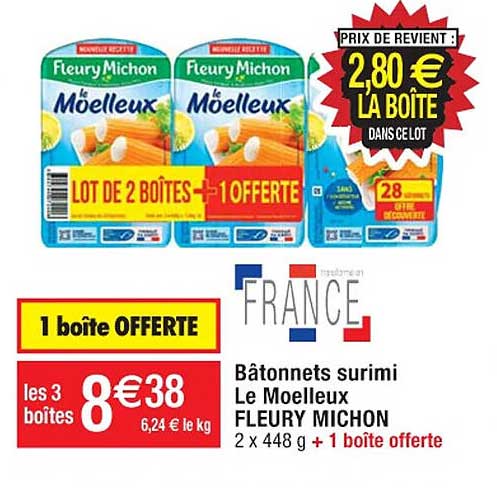 bâtonnets surimi le moelleux fleury michon