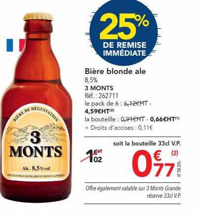 bière blonde ale 3 monts