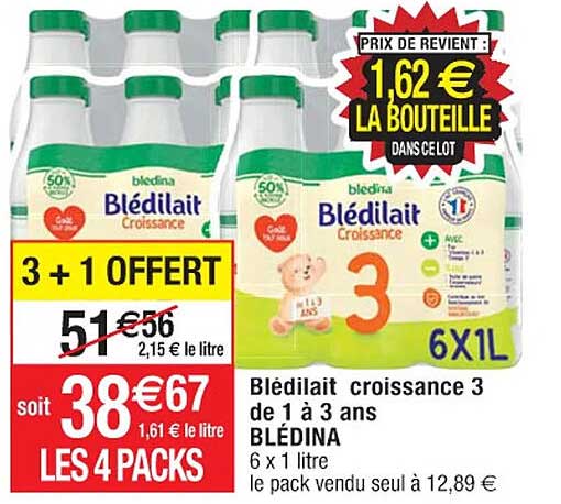 Blédilait Croissance 3 De 1 à 3 Ans Blédina