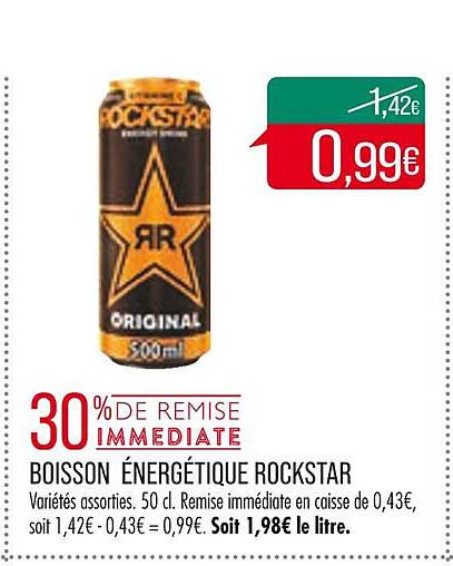 boisson énergétique rockstar
