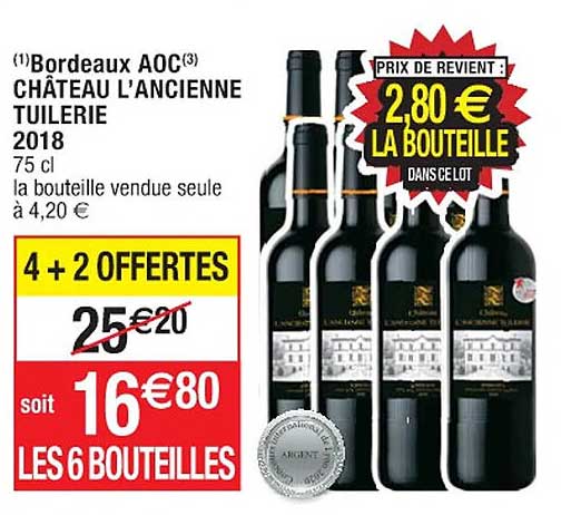 bordeaux aoc château l'ancienne tuilerie 2018