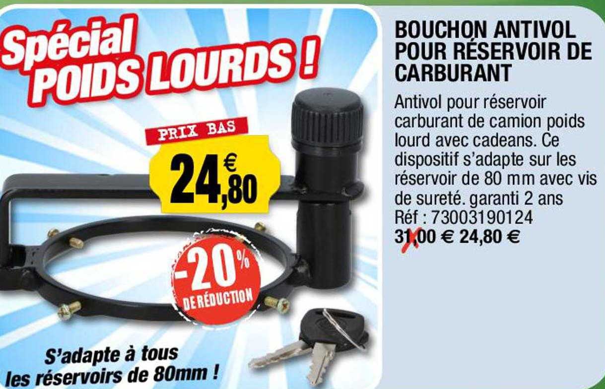 Bouchon Antivol Pour Réservoir De Carburant
