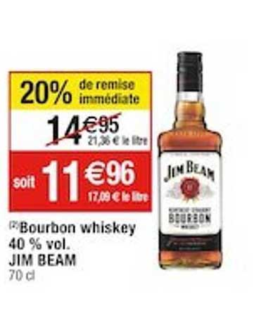 bourbon whiskey 40% vol. jim beam