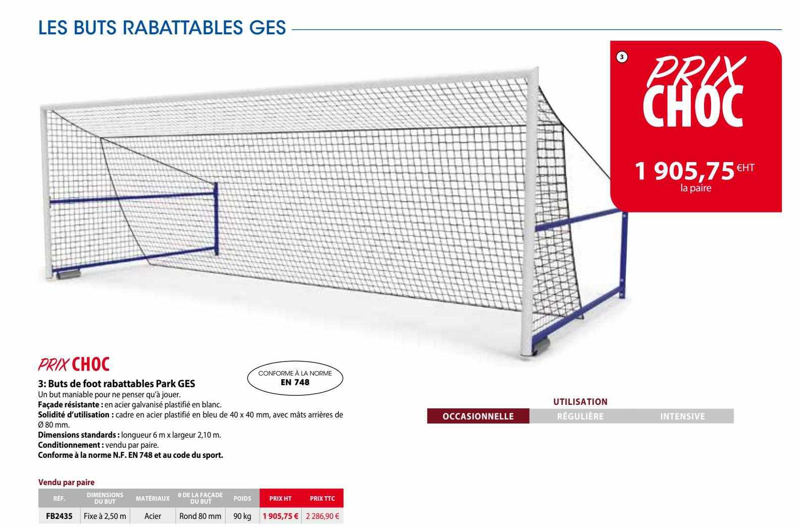 buts de foot rabattables park ges