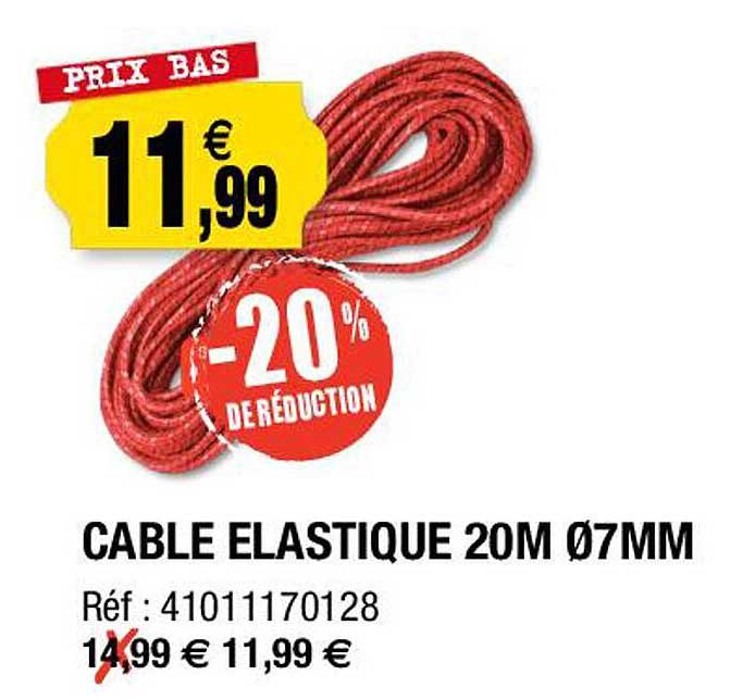 Câble élastique 20m ø7mm