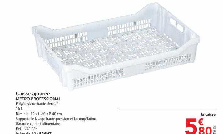 caisse ajourée metro professional