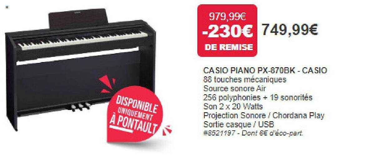 Casio Piano Px-870bk - Casio