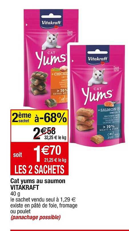 cat yums au saumon vitakraft