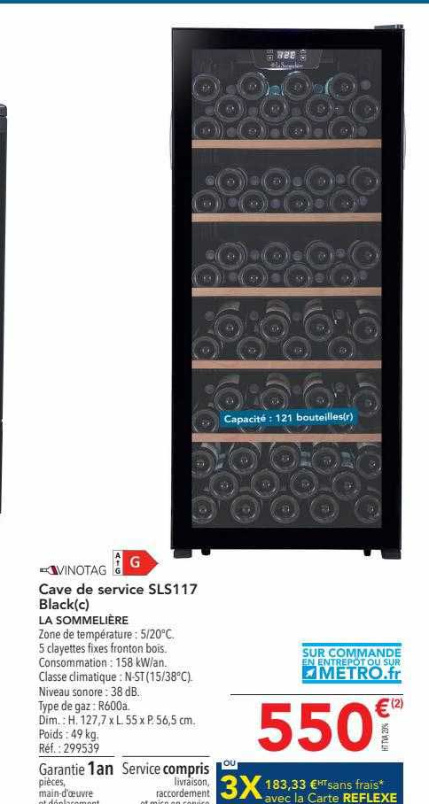 Cave De Service Sls117 Black(c) La Sommelière