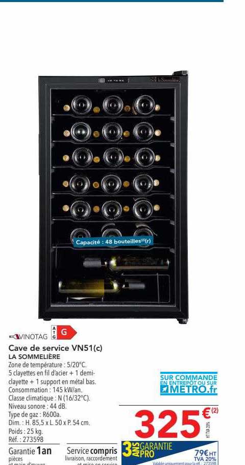 cave de service vn51(c) la sommelière