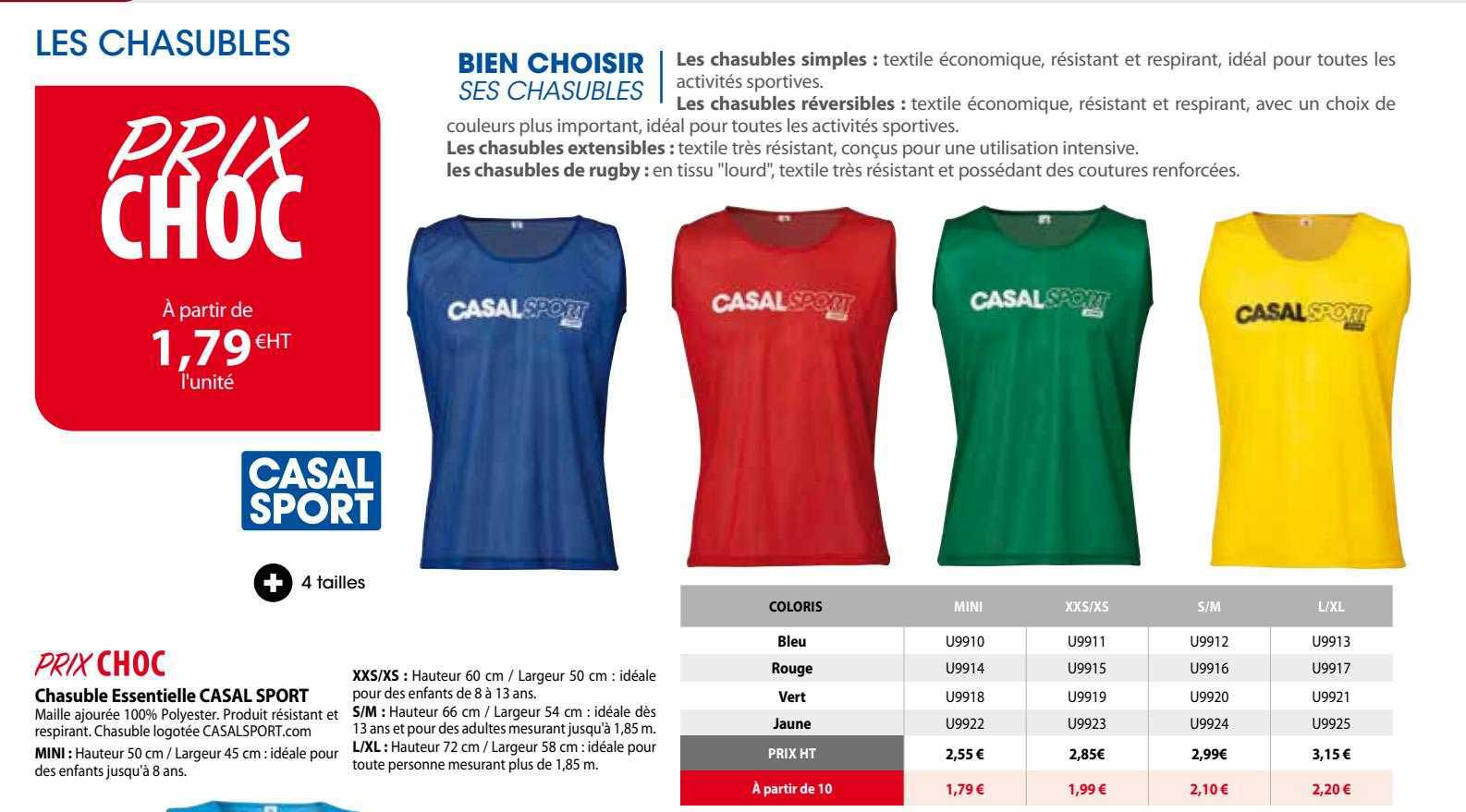 chasuble essentielle casal sport