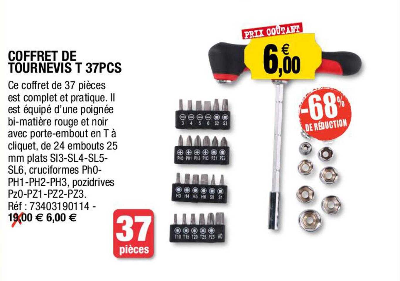 coffret de tournevis t 37 pcs