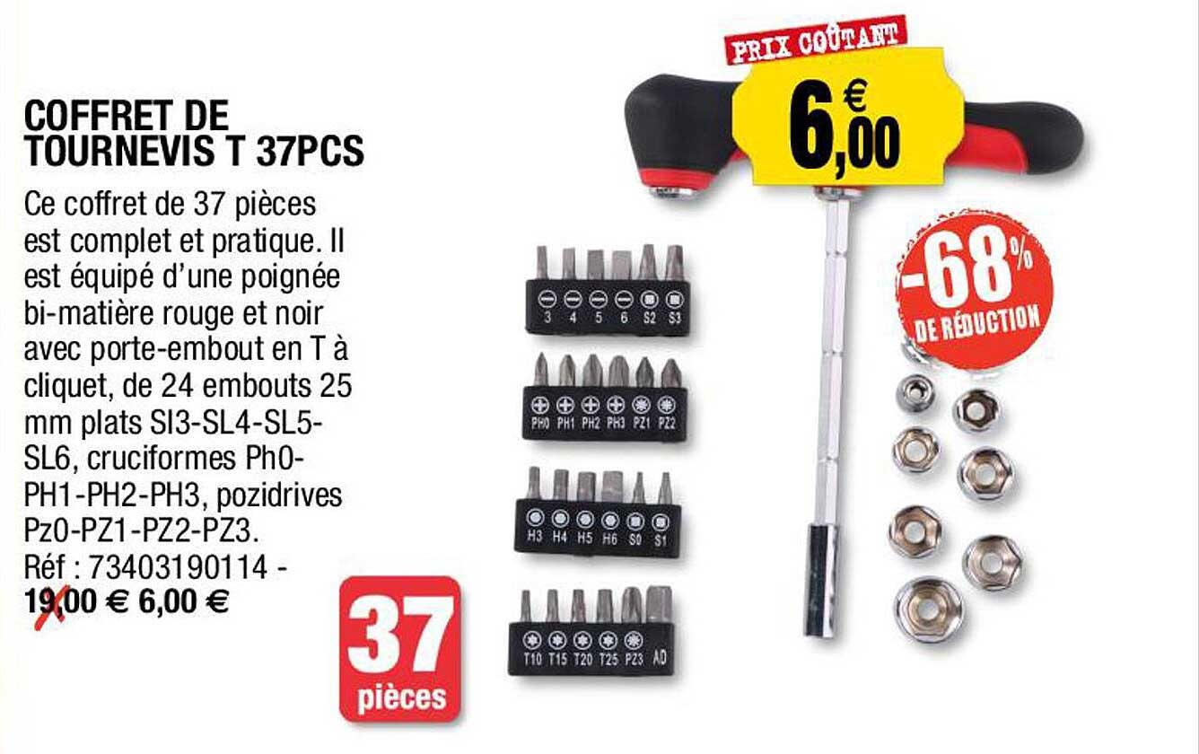 coffret de tournevis t 37 pcs