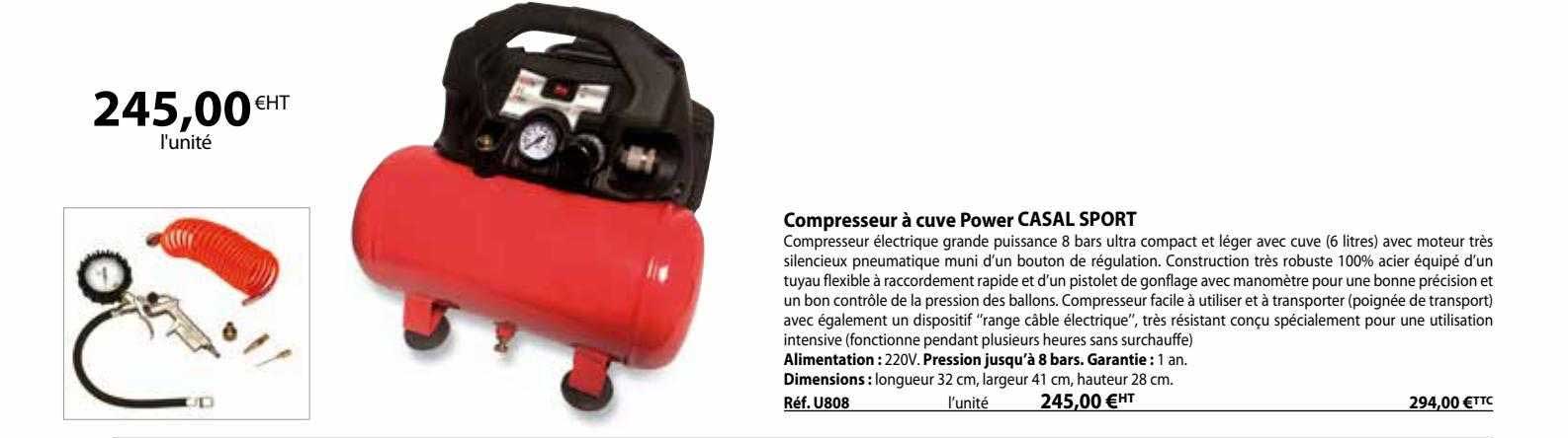 compresseur à cuve power casal sport