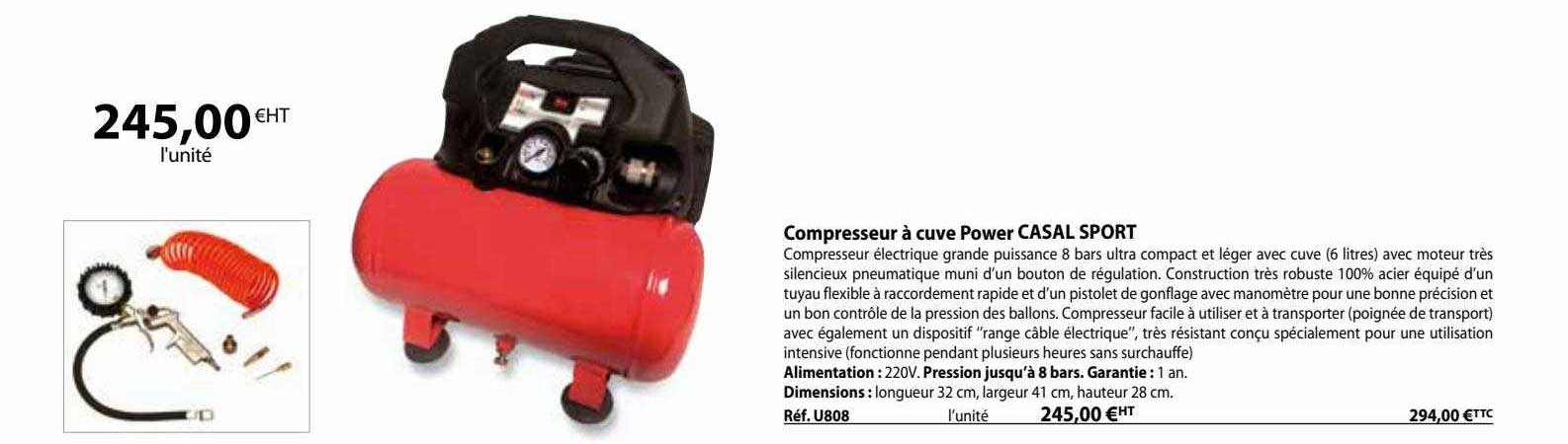 compresseur à cuve power casal sport