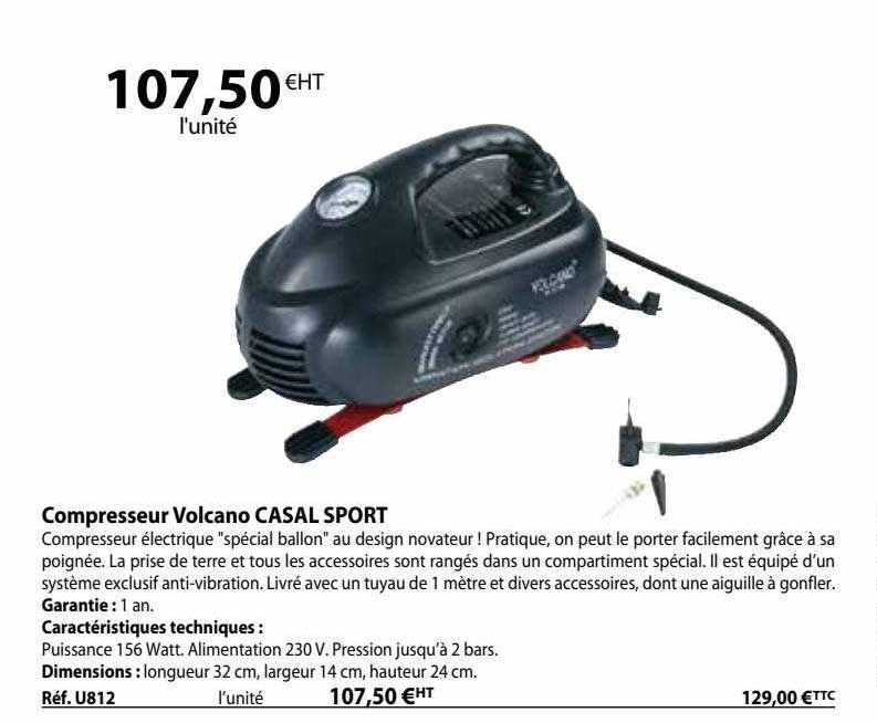 compresseur volcano casal sport