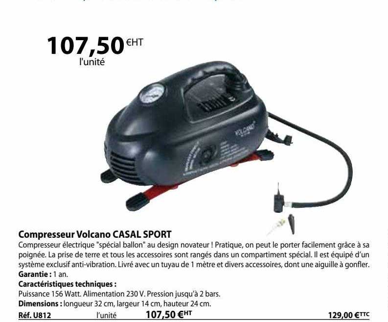 compresseur volcano casal sport