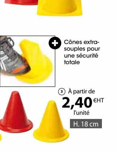 cônes extra-souples pour une sécurité totale h. 18 cm