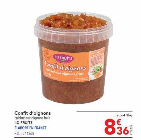 confit d'oignons i.d. fruits
