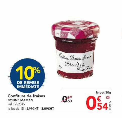 confiture de fraises bonne maman