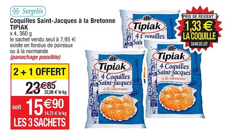 coquilles saint-jacques à la bretonne tipiak