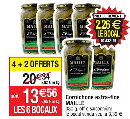 cornichons extra-fins maille