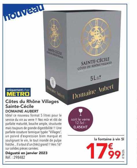 côtes du rhône villages sainte-Cécile domaine aubert