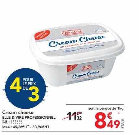 cream cheese elle & vire professionnel