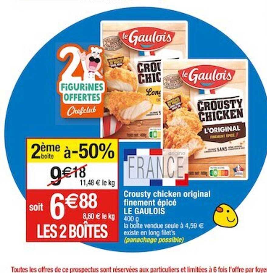 crousty chicken original finement épicé le gaulois