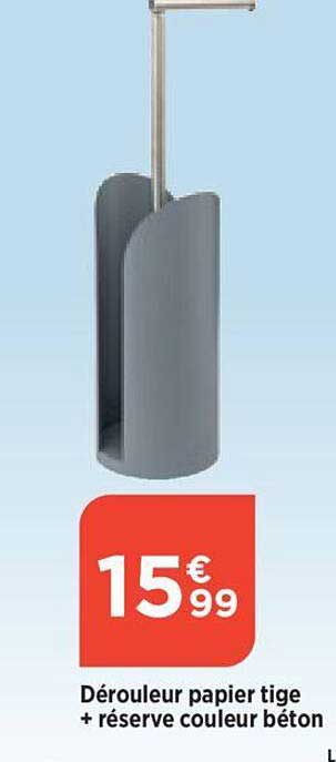 dérouleur papier tige + réserve couleur béton