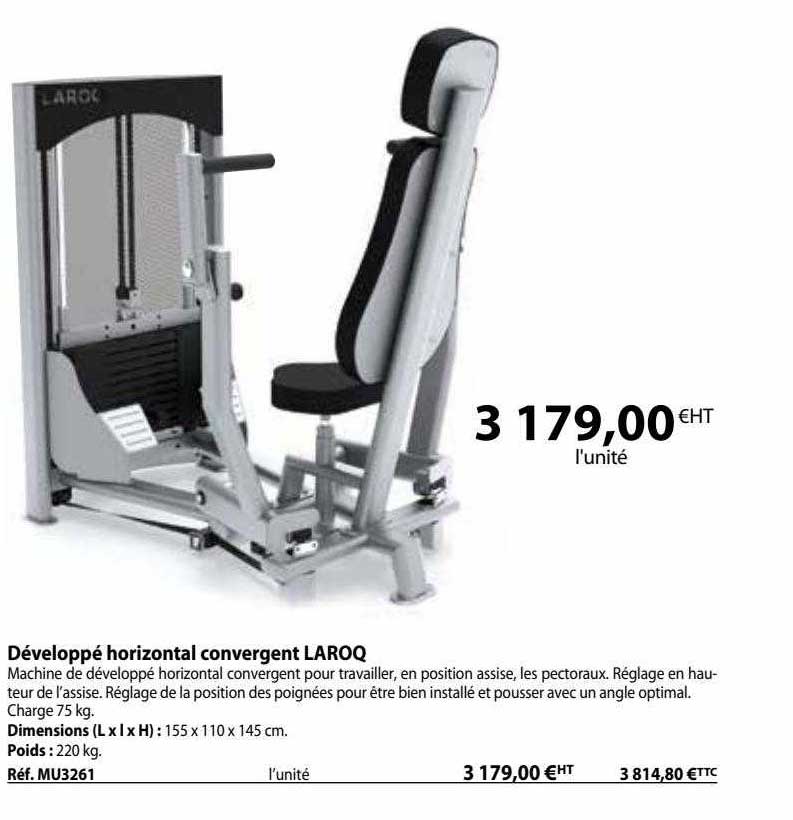 développé horizontal convergent laroq