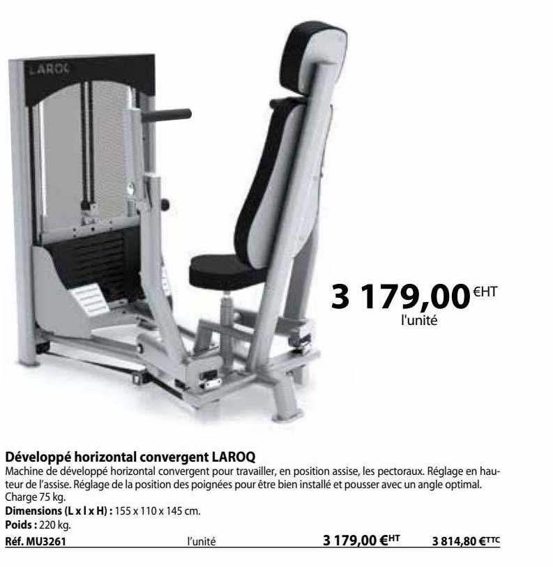 développé horizontal convergent laroq