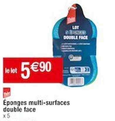 éponges multi-surfaces double face théo