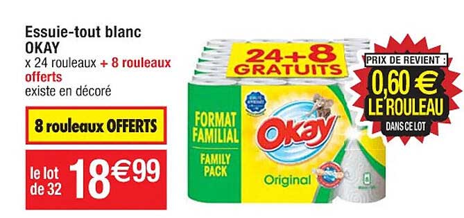 essuie-tout blanc okay