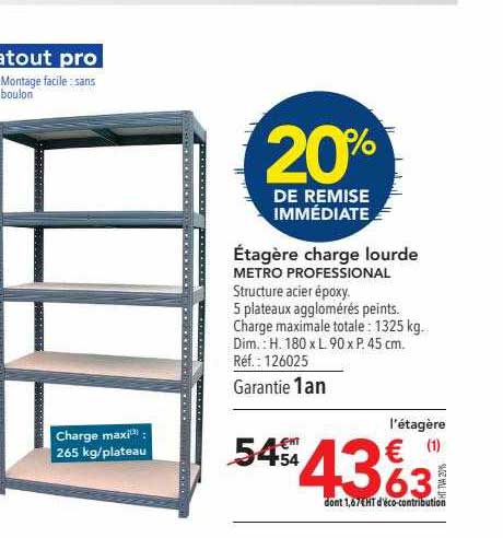 étagère charge lourde metro professional