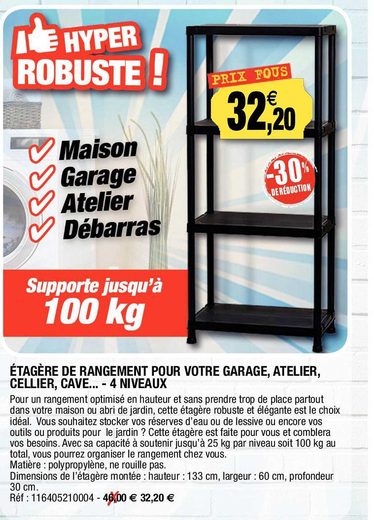 étagère de rangement pour votre garage, atelier, cellier, cave