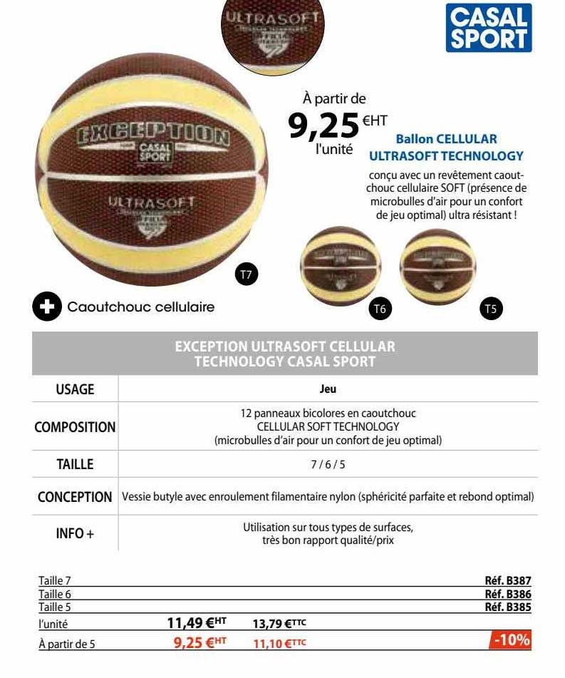 exception ultrasoft cellular technology casal sport