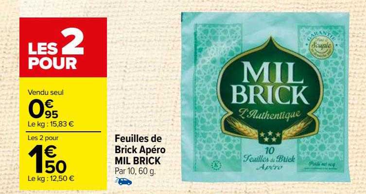 feuilles de brick apéro mil brick