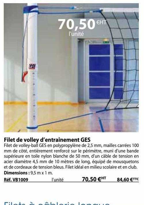 filet de volley d'entraînement ges