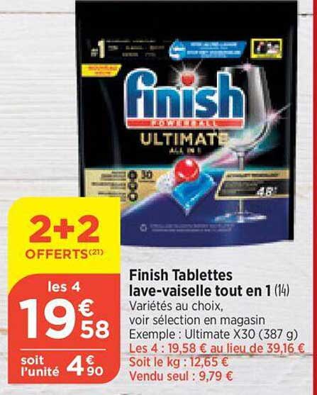 finish tablettes lave-vaisselle tout en 1
