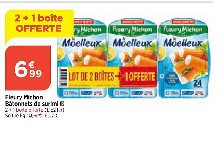 fleury michon bâtonnets de surimi