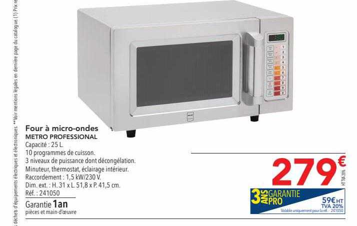 four à micro-ondes metro professional