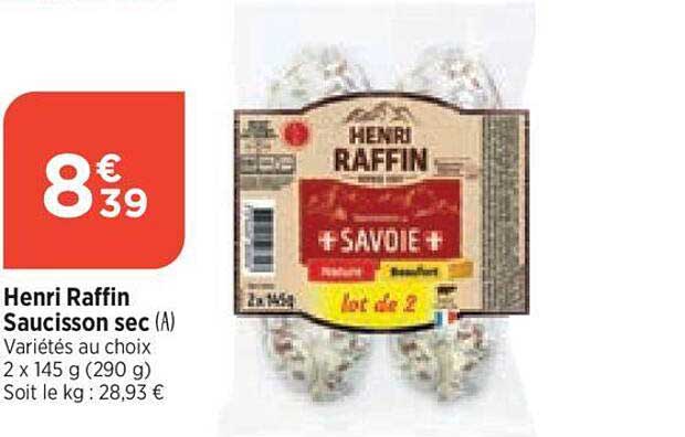henri raffin saucisson sec