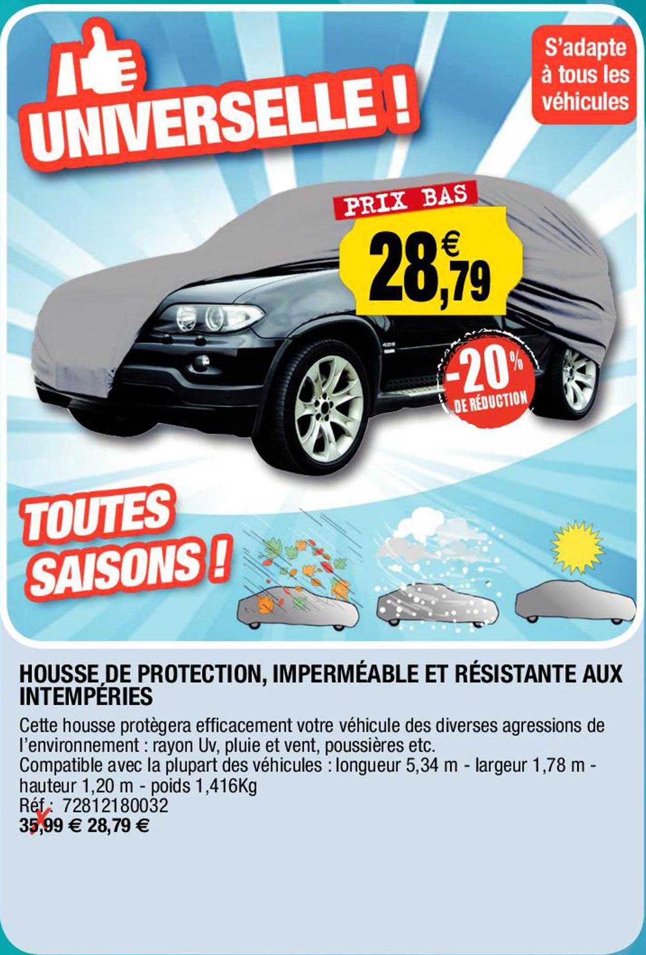housse de protection, imperméable et résistante aux intempéries