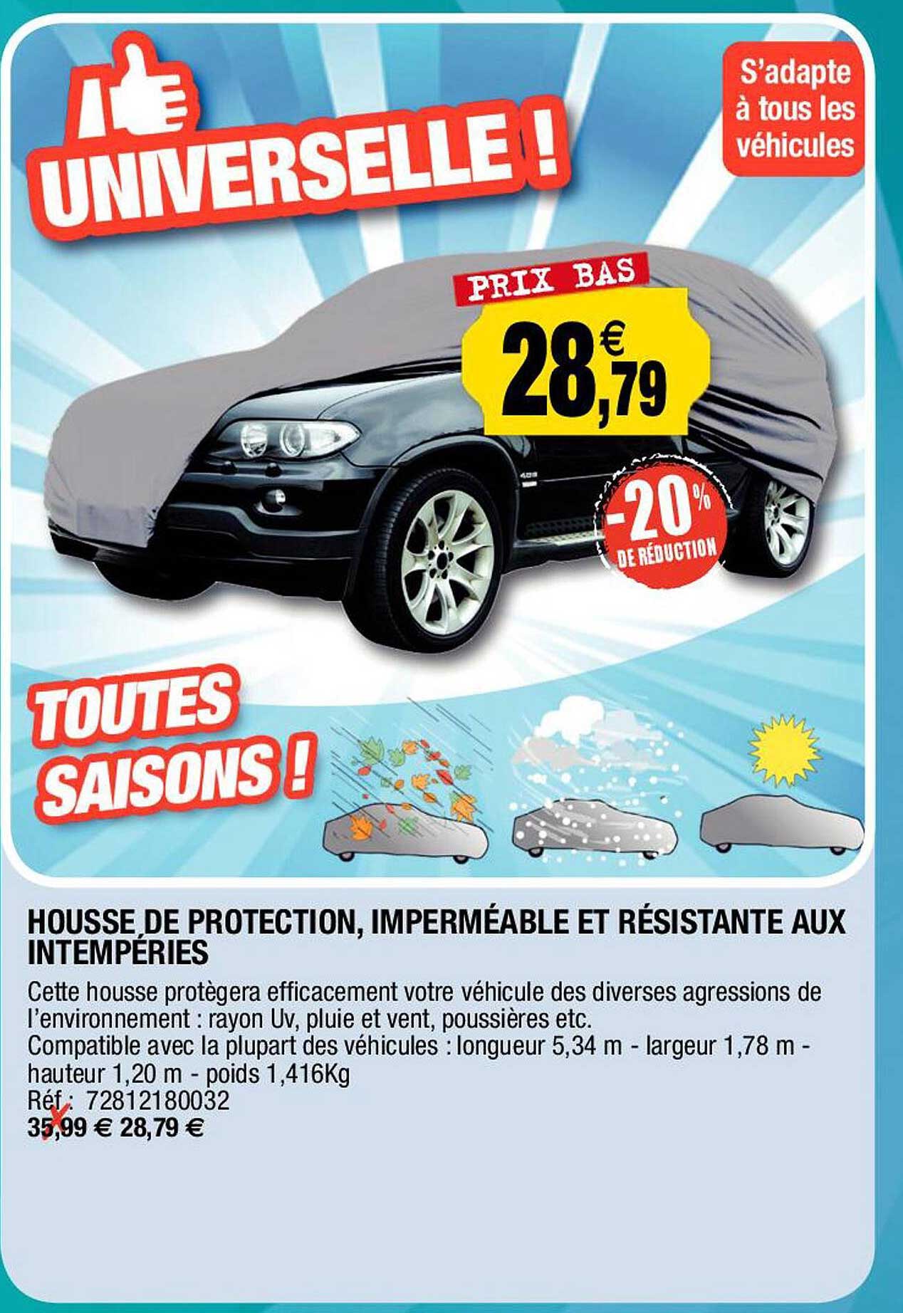 housse de protection, imperméable et résistante aux intempéries