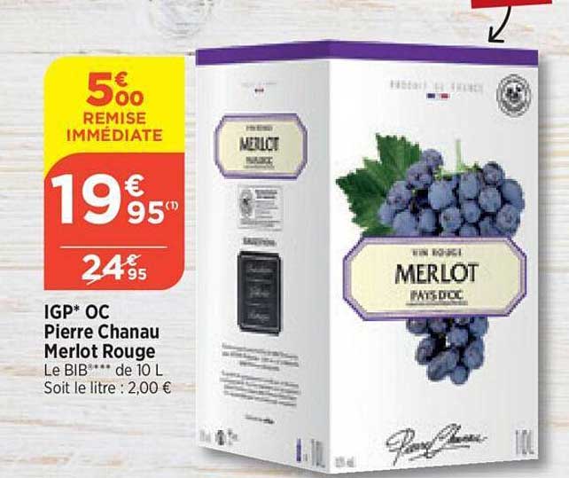 Igp Oc Pierre Chanau Merlot Rouge