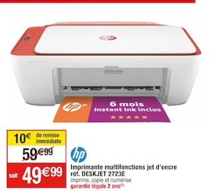 imprimante multifonctions jet d'encre hp réf. deskjet 2723e