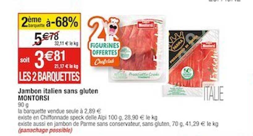Jambon Italien Sans Gluten Montorsi