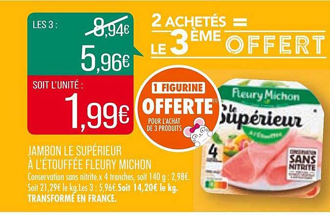 jambon le supérieur à l'étouffée fleury michon
