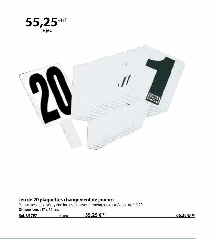 Jeu De 20 Plaquettes Changement De Joueurs